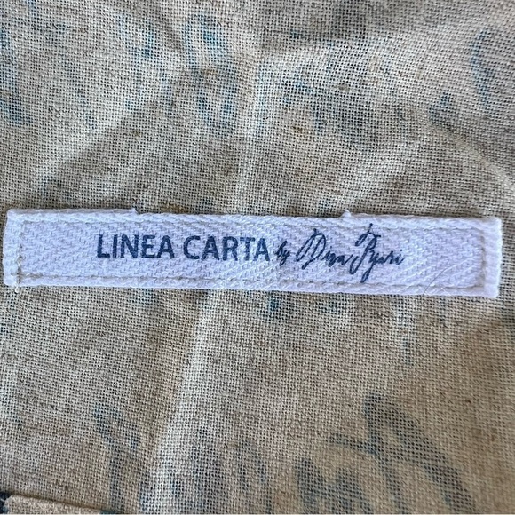 Anthropologie Linea Carta Language of Love Pleated Apron Cotton Linen Amour NWT - Picture 12 of 14